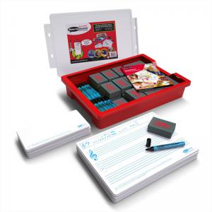 Show-me A4 Music Ruled Mini Whiteboards, Classroom Tray Kit With