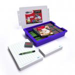 Show-me A4 Gridded Mini Whiteboards, Classroom Tray Kit With Accessories GTC/SQB