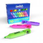 Swäsh Premium Highlighters, 7 Assorted Colours, Pack of 10 HLP10A