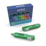 Swsh Premium Highlighters, Green, Pack of 10 HLP10GN