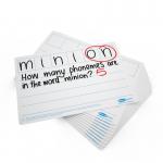 Show-me A4 6-Frame Phoneme Mini Whiteboards, Pack of 10 Boards LPB610