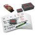 This photo features a set of small whiteboards from Eastpoint Lapboards. The A4-sized boards have a 6-frame design and feature phonemes, making them ideal for teaching and practicing phonics. The whiteboards come in a small pack of 10 sets.