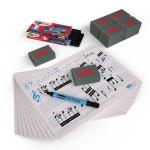 Show-me A4 Music Ruled Mini Whiteboards, Small Pack, 10 Sets MRB10A