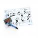 Show-me A4 Music Ruled Mini Whiteboards, Small Pack, 10 Sets MRB10A