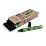 Show-me Box 10 Medium Tip Slim Barrel Drywipe Markers - Black SDP