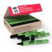 This photo features Eastpoint Drywipe Markers & Kits Show-me Class Pack of 35 Medium Tip Slim Barrel Drywipe Markers in Black SDP35. The markers are neatly arranged in a pack, with the slim barrels and medium tips clearly visible. The black color adds a sleek touch to the pack.