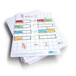 Show-me A4 Gridded Mini Whiteboards, Pack of 10 Boards SQB10