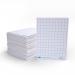 This photo shows a pack of 100 Eastpoint Lapboards Show-me A4 Supertough Gridded Mini Whiteboards. Each board features grid lines and a smooth, glossy surface. The pack is neatly organized and ready to use for educational or professional purposes.