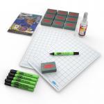 Show-me A4 Supertough Gridded Mini Whiteboards, Small Pack, 10 Sets SRG10A