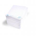 The photograph shows a pack of 100 mini whiteboards from Eastpoint Lapboards. The whiteboards are A4 sized and have a super tough, lined surface. They are perfect for classroom use and come in a convenient pack of 100. The whiteboards are white in color and have a sleek, compact design. Each board is durable and has a smooth surface, making it easy to write on and erase. These mini whiteboards are ideal for group activities and individual work.
