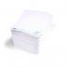 The photograph shows a pack of 100 mini whiteboards from Eastpoint Lapboards. The whiteboards are A4 sized and have a super tough, lined surface. They are perfect for classroom use and come in a convenient pack of 100. The whiteboards are white in color and have a sleek, compact design. Each board is durable and has a smooth surface, making it easy to write on and erase. These mini whiteboards are ideal for group activities and individual work.