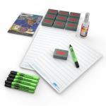 Show-me A4 Supertough Lined Mini Whiteboards, Small Pack, 10 Sets SRL10A