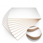 The photo shows a pack of 10 plain MDF drywipe lapboards from Eastpoint Lapboards. The lapboards are rectangular in shape and are a smooth, light brown color. Each lapboard has a glossy finish and is equipped with a thin black border.