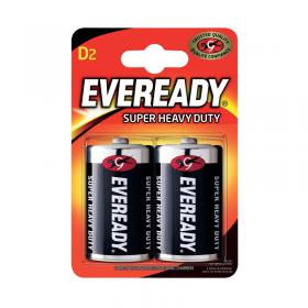Eveready Super Heavy Duty Size D Batteries (Pack of 2) R20B2UP ER00229