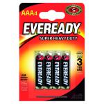 Eveready Super Heavy Duty AAA Batteries (Pack of 4) RO3B4UP ER01002