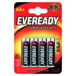 Eveready Super Heavy Duty AA Batteries (Pack of 4) R6B4UP ER02502