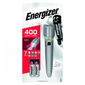 Energizer Metal Pocket Size LED Torch 25 Hour Run Time 2AA Silver 634041 ER34041