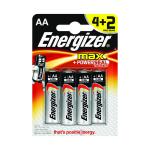 Energizer MAX E91 AA Batteries (Pack of 4) + 2 Free) E300142800 ER41123