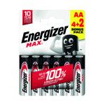 Energizer Max AA Battery (4+2) (Pack of 6) E303328500 ER43771