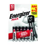 Energizer Max AAA Battery (4+2) (Pack of 6) E303328200 ER43819