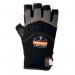 Ergodyne Impact Fingerless Gloves 1 Pair Black/Grey M ERG17693