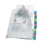 Esselte 12-Tab Index Pocket A4 Assorted 414170 ES14170