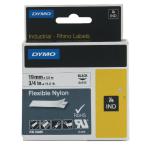Dymo 18489 Rhino Nylon Tape 19mm x 3.5m Black on White S0718120 ES18759