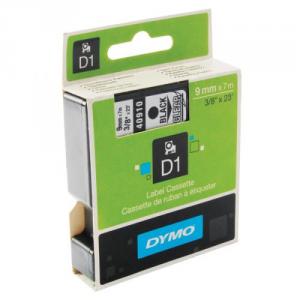 Dymo 40910 LabelMaker D1 Tape 9mm x 7m Black on Clear S0720670 ES40910