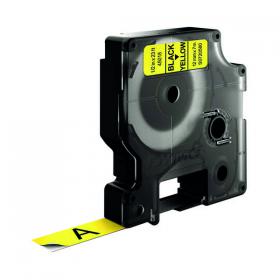 Dymo 45018 D1 LabelMaker Tape 12mm x 7m Black on Yellow S0720580 ES45018