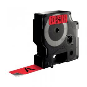 Dymo D1 LabelMaker Tape 19mm x 7m Black on Red S0720870 ES45807