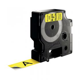 Dymo 45808 D1 LabelMaker Tape 19mm x 7m Black on Yellow S0720880 ES45808