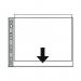 A photo of Esselte Punched Pockets showcases clear A3 size pockets with a top opening and embossed texture. The landscape layout allows for easy organization and protection of important documents. Sold in a pack of 10.