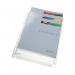 The picture shows 5 clear A4 sized Leitz punched pockets with a heavy duty gusseted top opening, known as the Leitz Expanding Pocket. The design includes the Leitz logo on the front and a reinforced strip along the edge for durability.