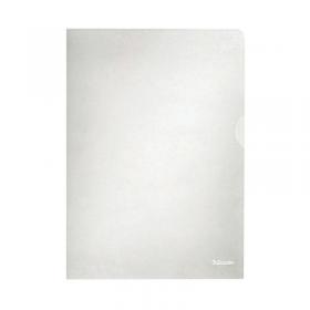 Esselte Embossed Folders A4 Clear (100 Pack) 54832 ES54832