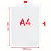 Esselte Embossed Folders A4 Clear (Pack of 100) 54832 ES54832
