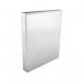 This photo shows an Esselte Presentation Binder with 25mm capacity, featuring a 4 D-ring design and suitable for holding A4 size documents. The binder is white in color and has the model number 49702 and ES600535 printed on it.