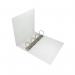 This picture shows a white Esselte 4 D-Ring Presentation Binder with a capacity of 60mm, designed for A4 paper. It features the Esselte logo on the front and has a professional look. The binder is surrounded by a shadow, giving it a three-dimensional appearance.