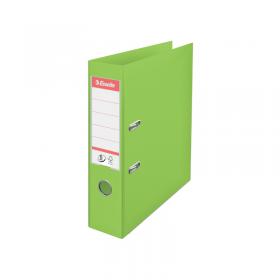 Esselte 75mm Lever Arch File Polypropylene A4 Green (Pack of 10) 624069 ES80663
