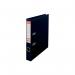 The photo shows 10 black Esselte Lever Arch Files made of durable polypropylene material. Each file has a 50mm capacity and is designed to fit A4 sized documents. The files have a lever arch mechanism for easy opening and closing.