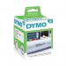 The photo shows the sleek and compact Dymo Label Writer with a pack of 520 large address labels in white. The labels measure 36mm x 89mm, perfect for organizing and labeling.