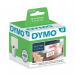 In the picture, a Dymo Label Writer with the model 99015 is displayed. It is surrounded by a pack of 320 Dymo large multipurpose labels measuring 70mm x 54mm. The label writer is shown in black and white with prominent Dymo branding. Each label is neatly stacked and ready to be used for various labeling needs.