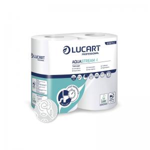 Lucart Aquastream 4 Conventional Toilet Rolls x4 Rolls Per Pack Pack