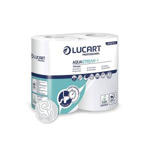 Lucart Aquastream 4 Conventional Toilet Rolls x4 Rolls Per Pack Pack