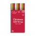 Eurowrap Xmas Plain Met Wrap 3M Pk49