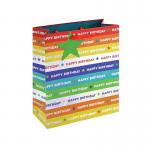Holographic Happy Birthday Gift Bag Medium Rainbow Pack of 12 36953-3C EU13758