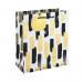 Mono Paint Strokes Gift Bag Large White Pack of 12 37010-2C EU13828
