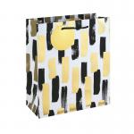 Mono Paint Strokes Gift Bag Medium White Pack of 12 37010-3C EU13829