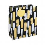 Mono Paint Strokes Gift Bag Medium Black Pack of 12 37013-3C EU13832