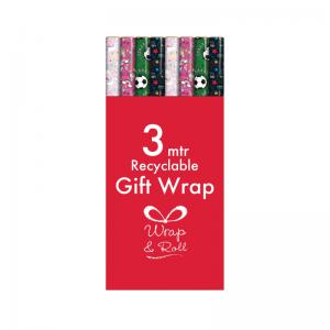 Eurowrap Kids Giftwrap Wrapping Paper 3m Assorted Pack of 49 37088-GWC
