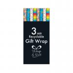 Generic Giftwrap Paper 3m Assorted Pack of 49 37094-GWC EU24564